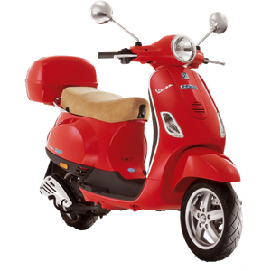 Red scooter PNG image-11340